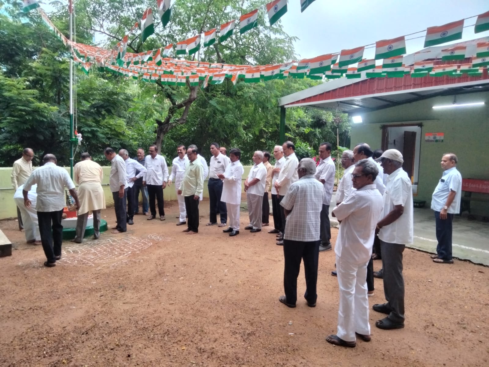 Getting ready for flag hoisting in Senior citizen bhavan on 15th August 2025 .jpg